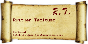 Ruttner Tacitusz névjegykártya